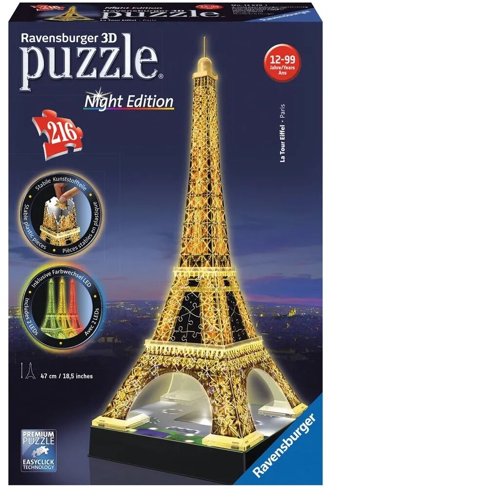 Ravensburger 3D Puzzle 216pc - Eiffel Tower At Night