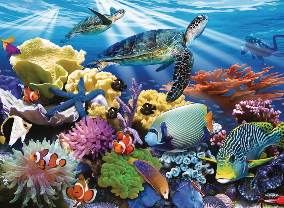 Ravensburger Puzzle 200pc XXL - Ocean Turtles