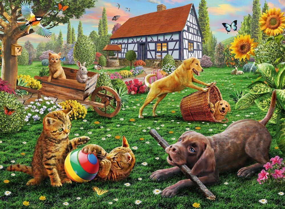 Ravensburger Puzzle 200pc XXL - Playing in the Yard