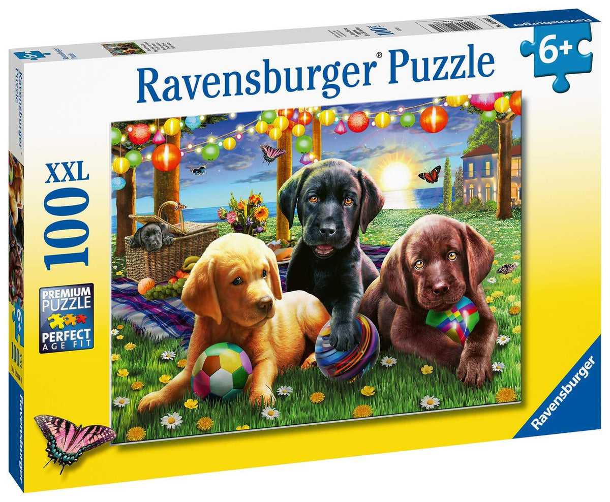 Ravensburger Puzzle 100pc XXL - Puppy Picnic