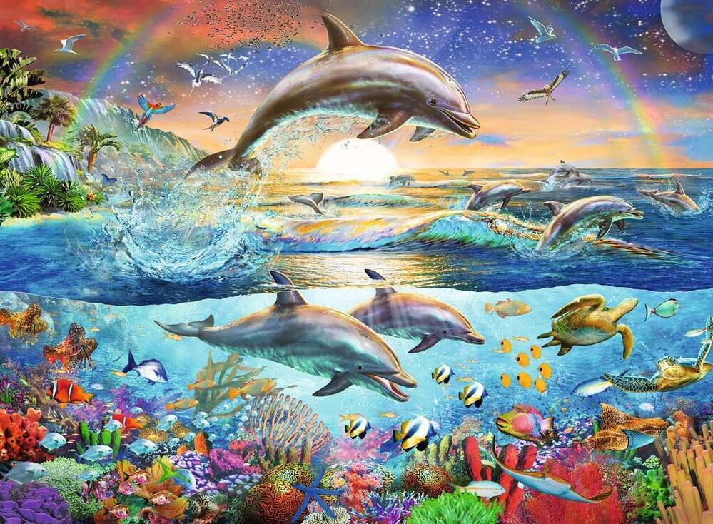 Ravensburger Puzzle 300pc XXL - Dolphin Paradise