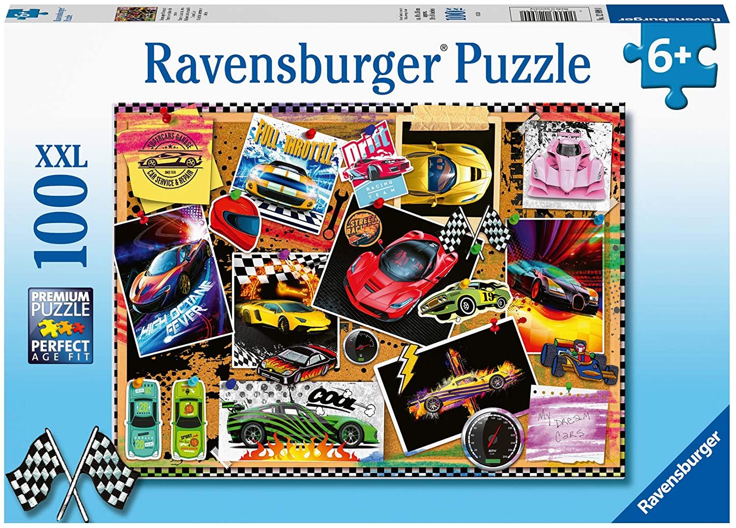 Ravensburger Puzzle 100pc XXL - Dream Cars