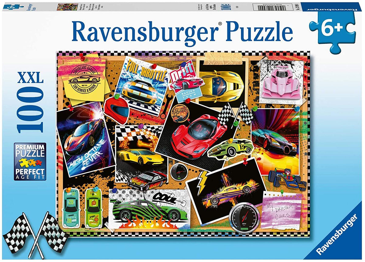Ravensburger Puzzle 100pc XXL - Dream Cars