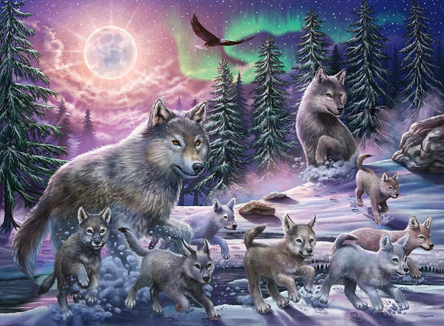 Ravensburger Puzzle 150pc XXL - Northern Wolves