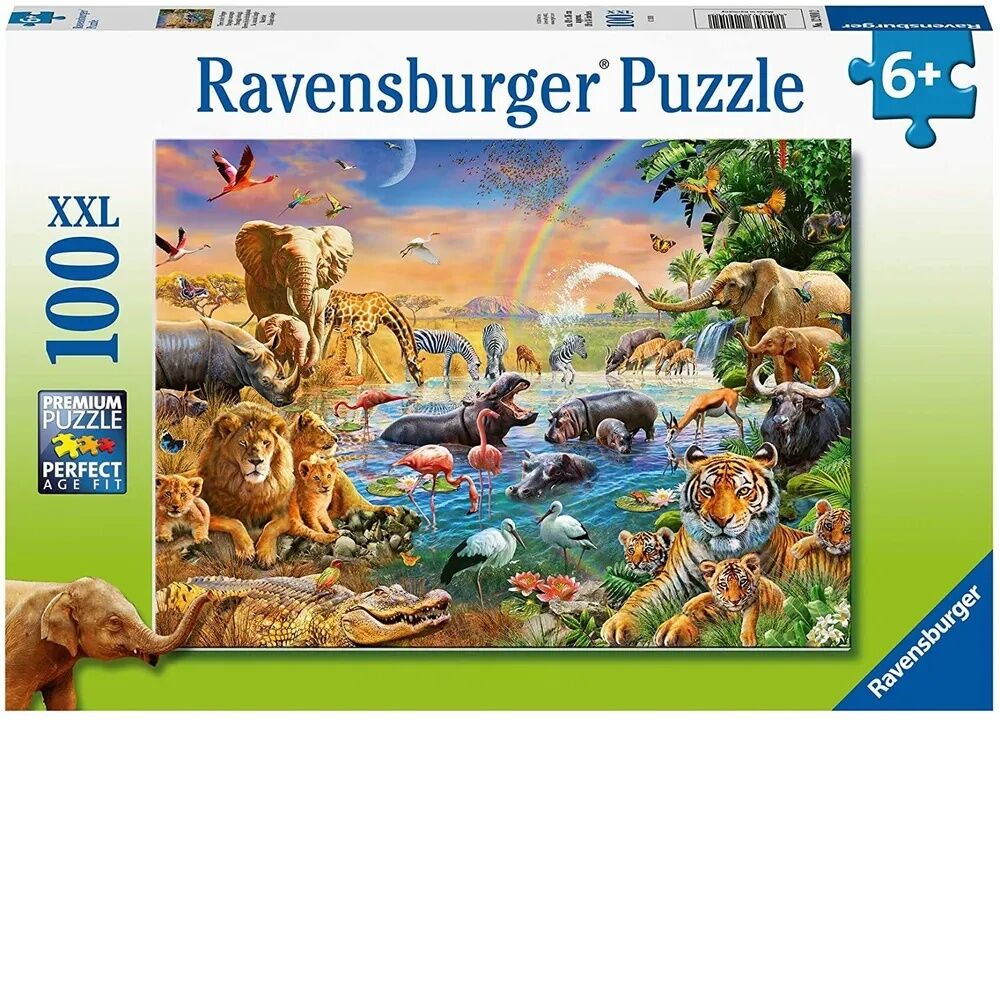 Ravensburger Puzzle 100pc XXL - Savannah Jungle Waterhole