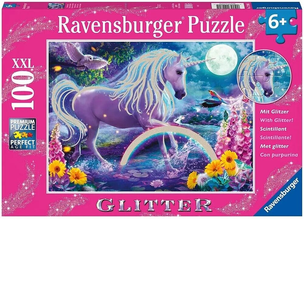 Ravensburger Puzzle 100pc XXL - Glitter Unicorn