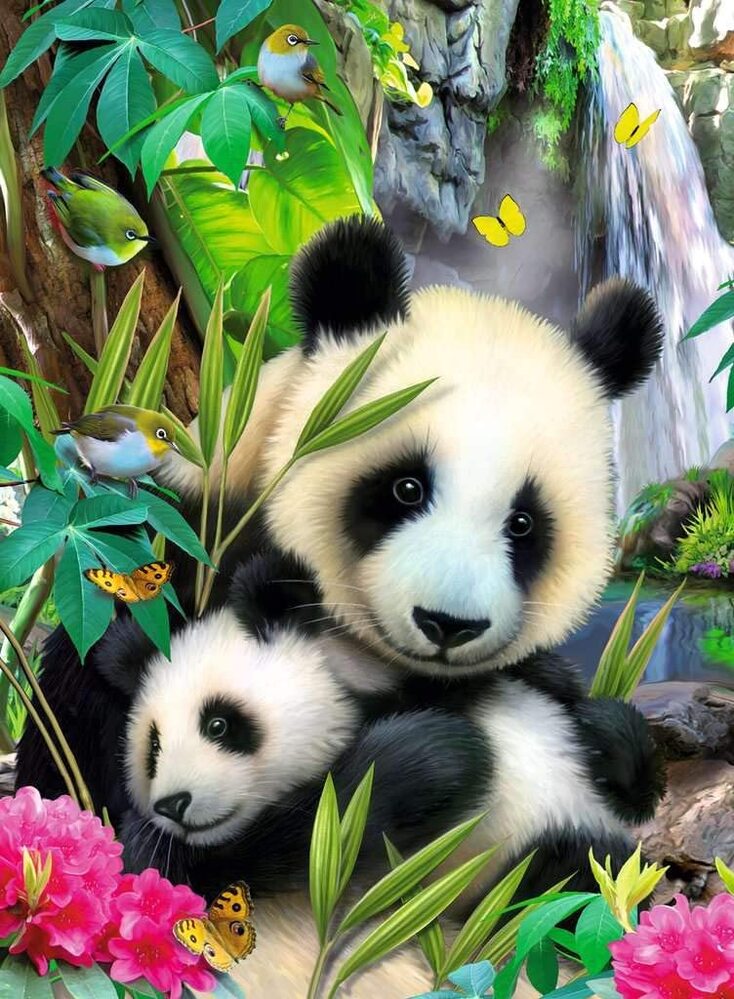 Ravensburger Puzzle 300pc XXL - Cuddling Pandas