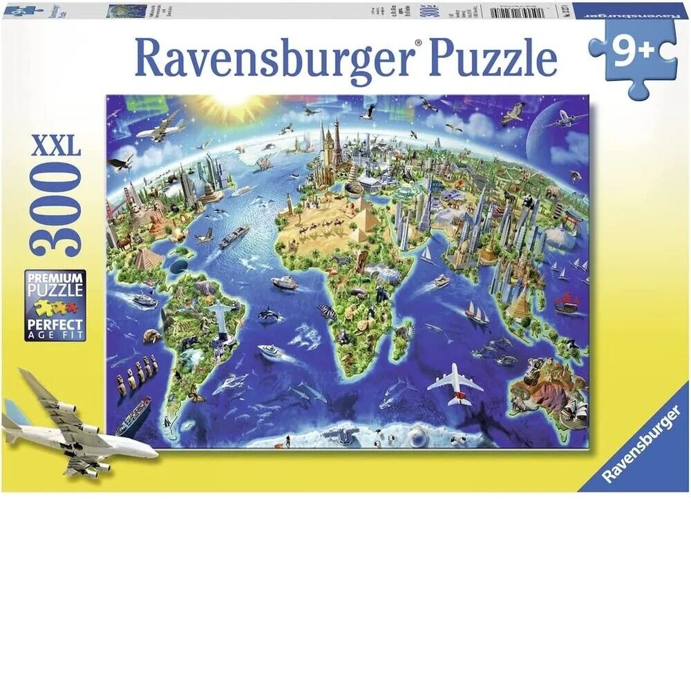 Ravensburger Puzzle 300pc - World Landmarks Map
