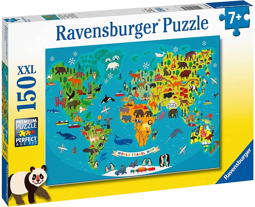 Ravensburger Puzzle 150pc XXL - Animal World Map