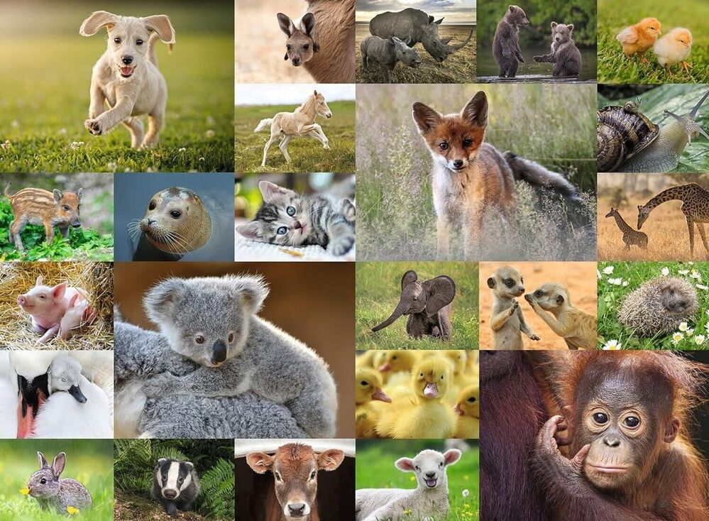 Ravensburger Puzzle 200pc - Cute Animal Babies