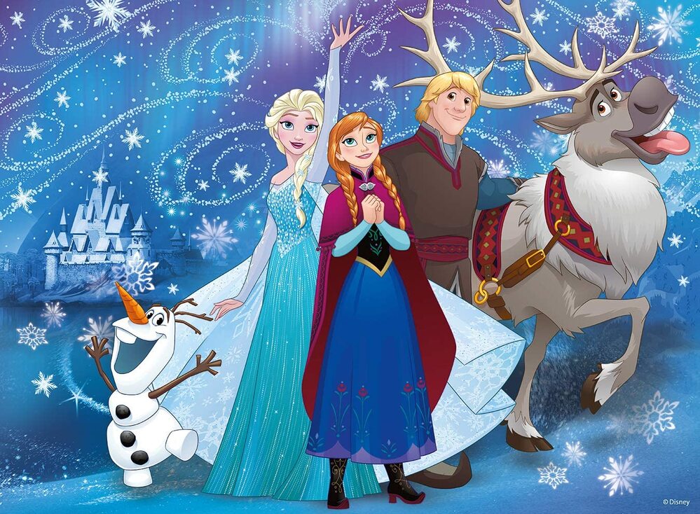 Ravensburger Puzzle 100pc XXL - Disney Frozen Glittery Snow