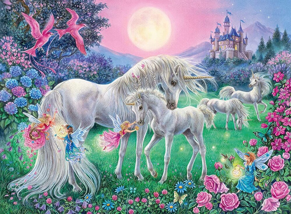 Ravensburger Puzzle 100pc XXL - Unicorns In The Moonlight