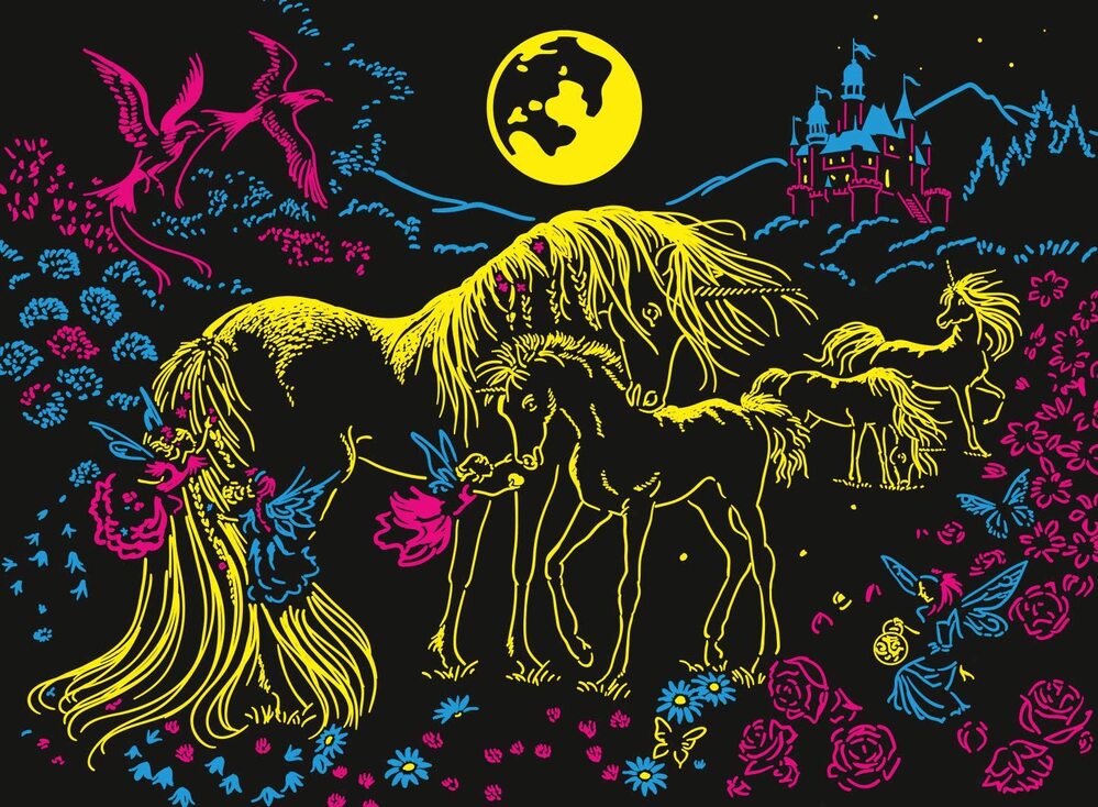 Ravensburger Puzzle 100pc XXL - Unicorns In The Moonlight