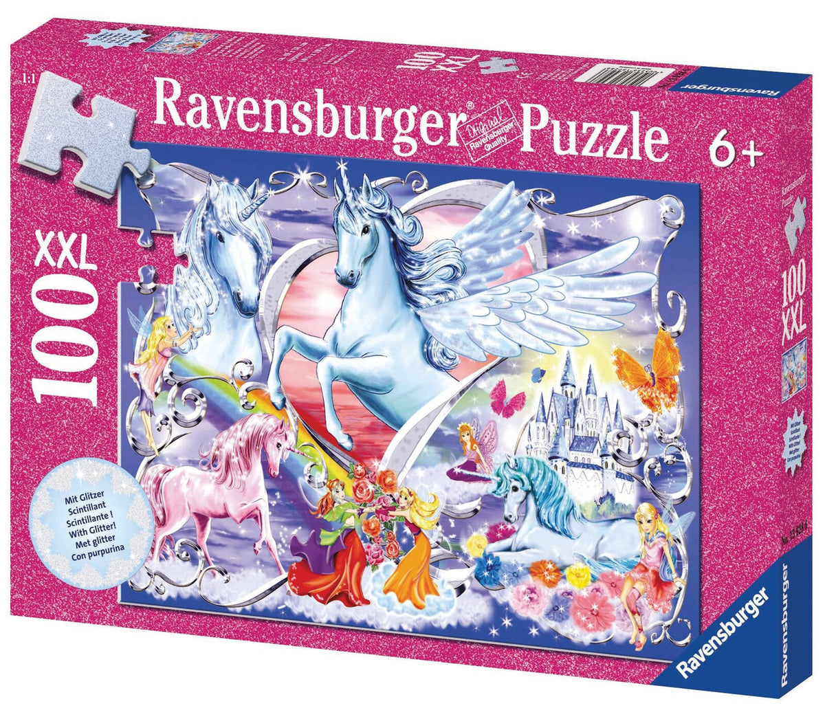 Ravensburger Puzzle 100pc XXL - Glitter Amazing Unicorns