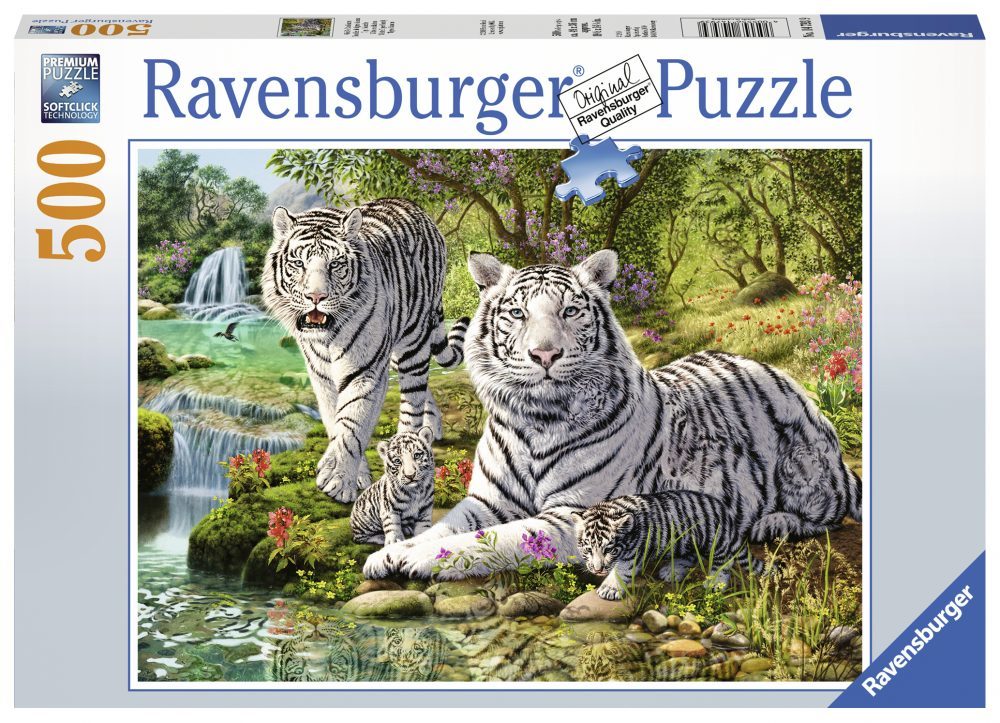 Ravensburger Puzzle 500pc - White Tiger Family