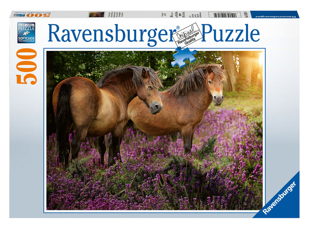 Ravensburger Puzzle 500pc - Ponies In The Flowers