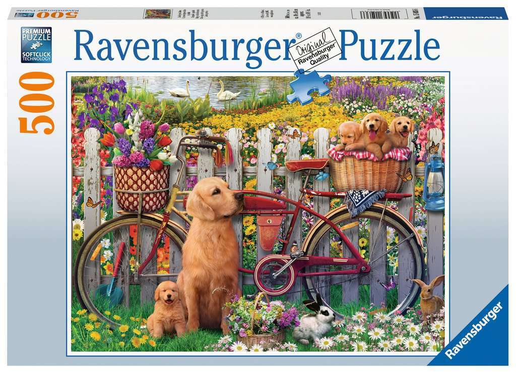 Ravensburger Puzzle 500pc - Cute Dogs in the Garden