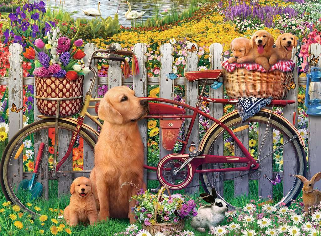 Ravensburger Puzzle 500pc - Cute Dogs in the Garden