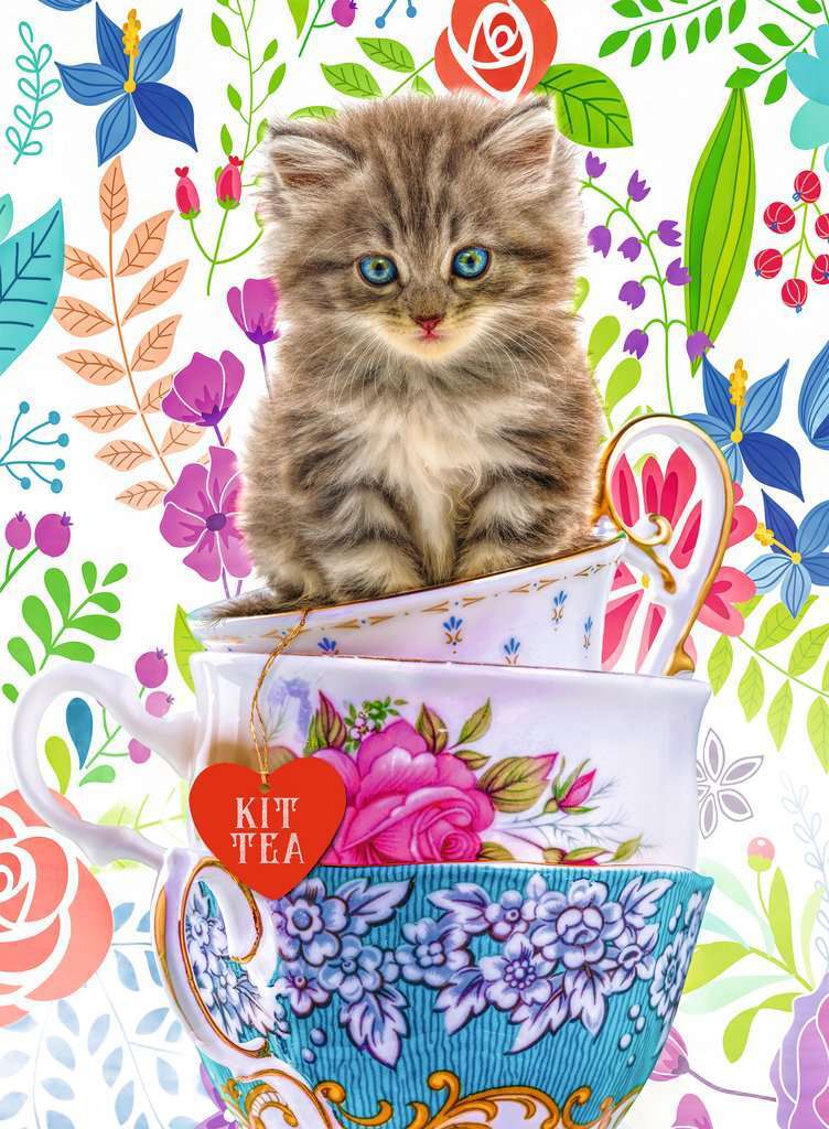 Ravensburger Puzzle 500pc - Kitten in a Cup