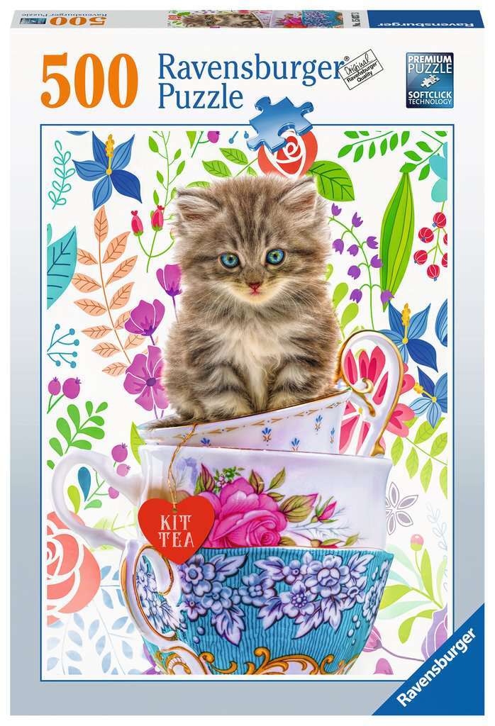 Ravensburger Puzzle 500pc - Kitten in a Cup