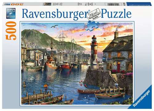 Ravensburger Puzzle 500pc - Sunrise At The Port