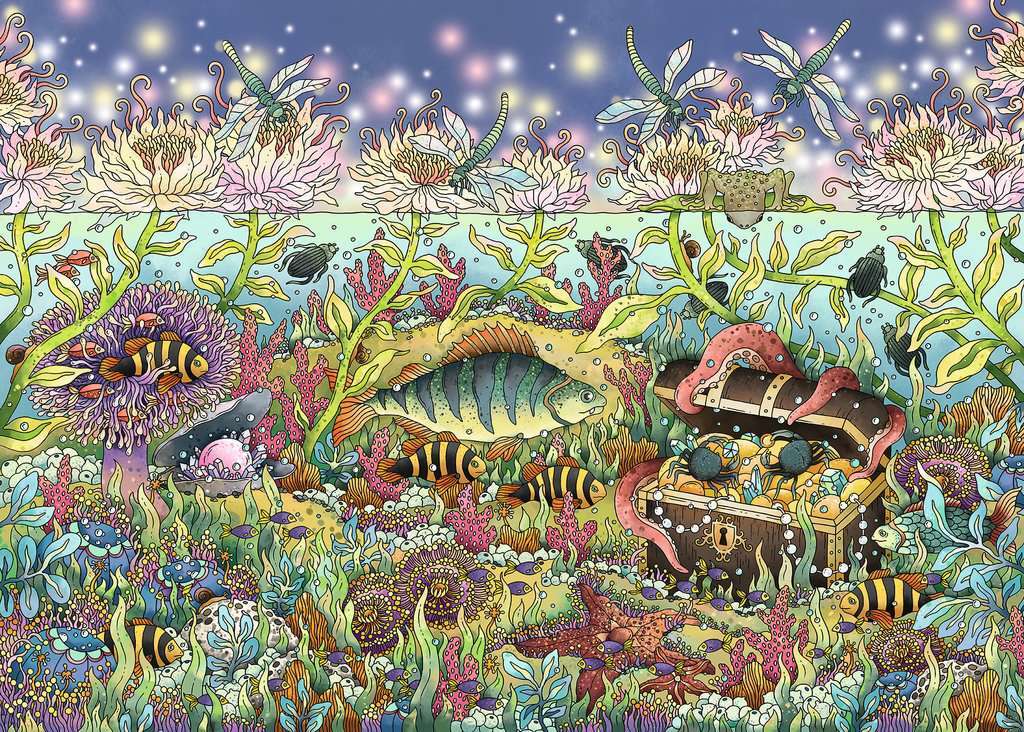 Ravensburger Puzzle 1000pc - Underwater Kingdom at Dusk