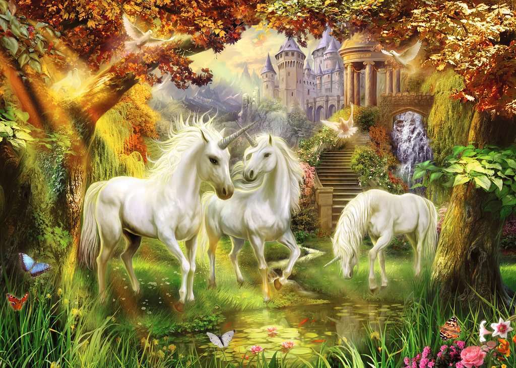 Ravensburger Puzzle 1000pc - Unicorns in the Forest