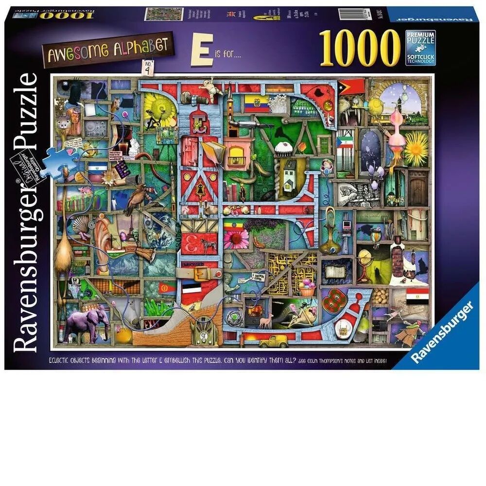 Ravensburger Puzzle 1000pc - Awesome Alphabet E