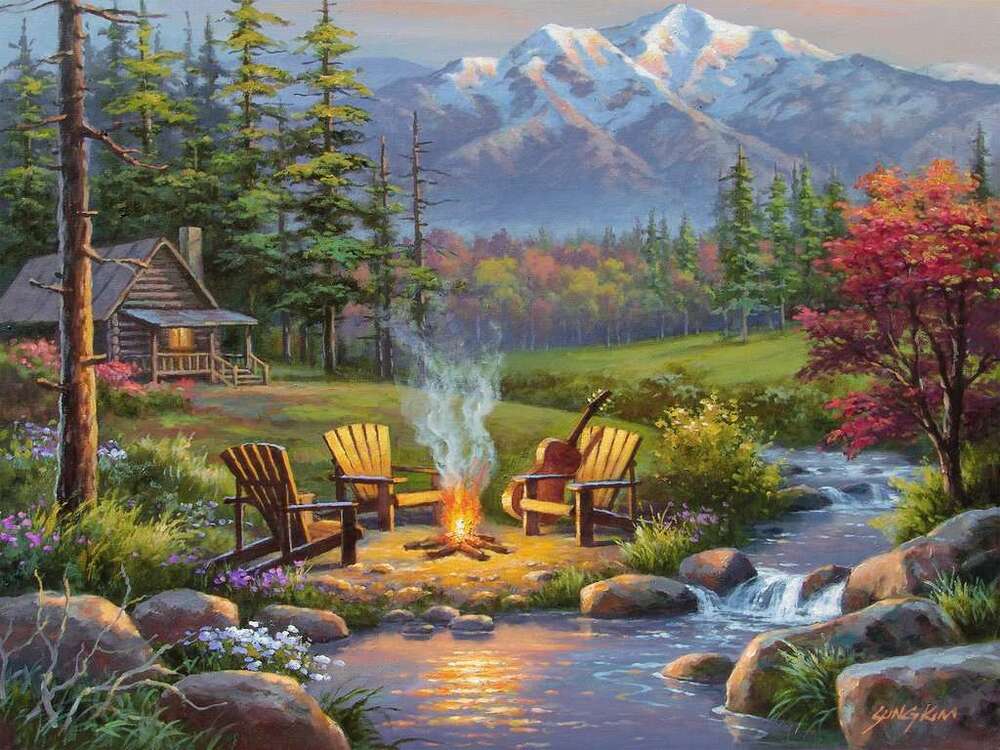 Ravensburger Puzzle 750pc Large Format - Riverside Livingroom