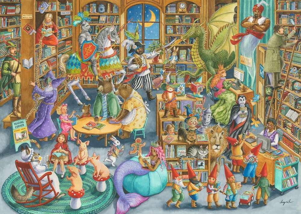Ravensburger Puzzle 1000pc - Midnight at the Library