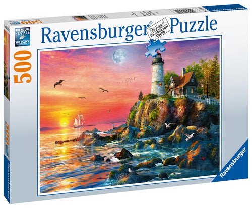 Ravensburger Puzzle 500pc - Lighthouse at Sunset