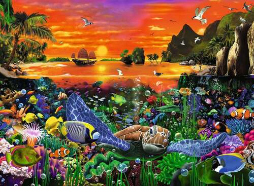 Ravensburger Puzzle 500pc - Turtle in the Reef