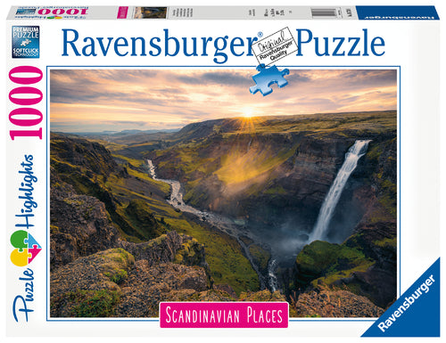 Ravensburger Puzzle 1000pc - Haifoss Waterfall Iceland