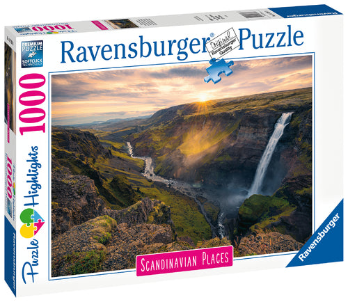 Ravensburger Puzzle 1000pc - Haifoss Waterfall Iceland