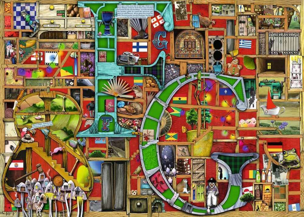 Ravensburger Puzzle 1000pc - Awesome Alphabet F&G