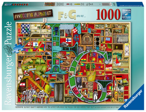 Ravensburger Puzzle 1000pc - Awesome Alphabet F&G