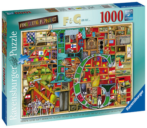 Ravensburger Puzzle 1000pc - Awesome Alphabet F&G