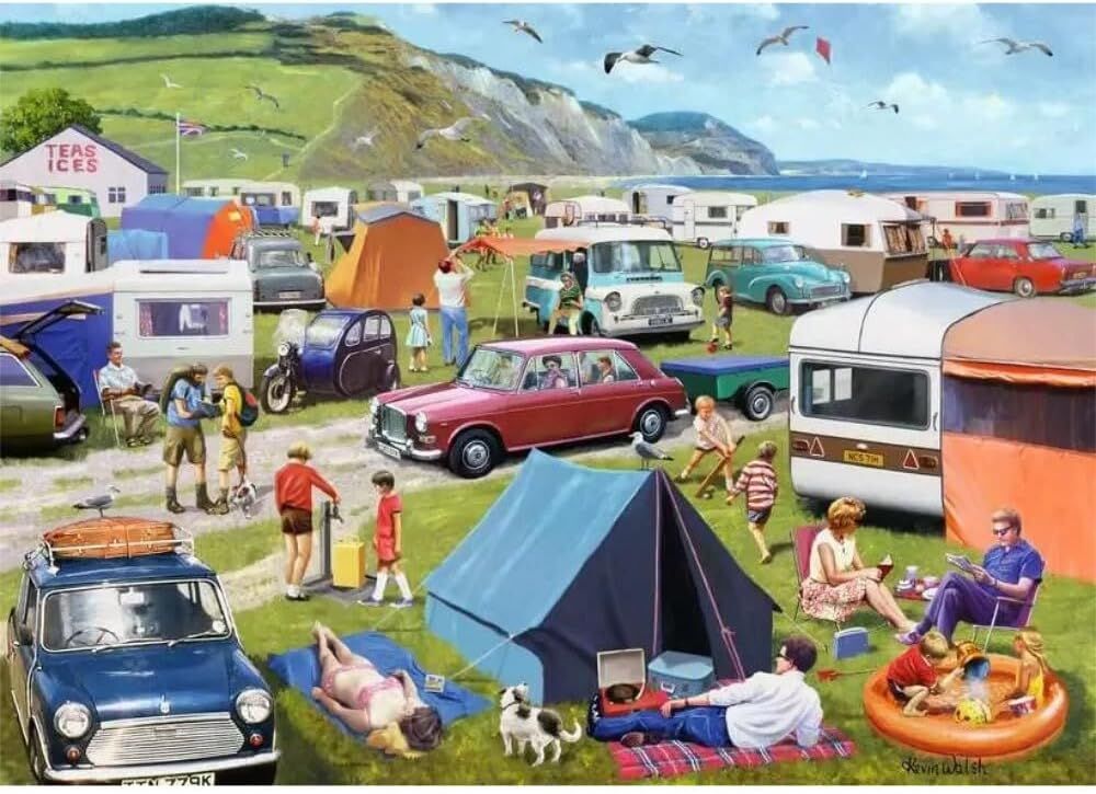Ravensburger Puzzle 1000pc - Leisure Days 5 Camping Caravanning