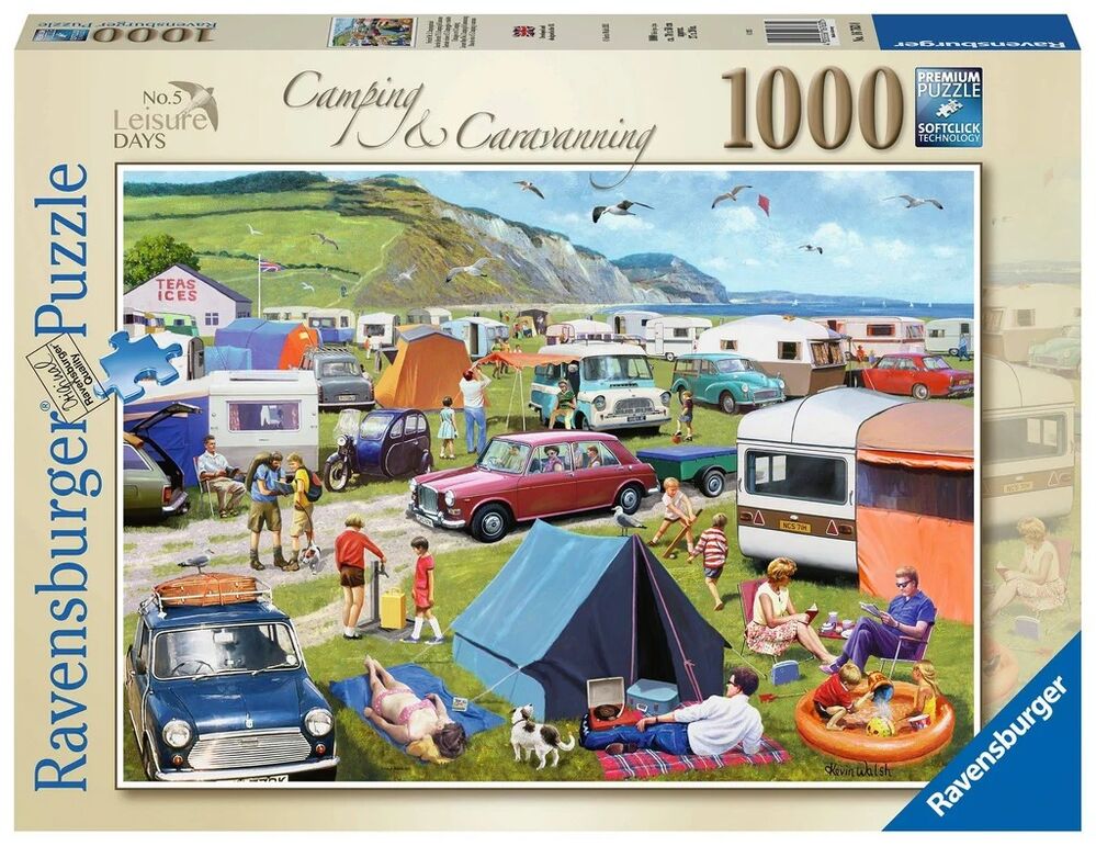 Ravensburger Puzzle 1000pc - Leisure Days 5 Camping Caravanning