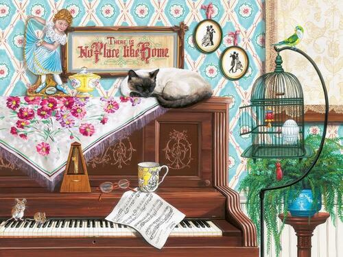 Ravensburger Puzzle 750pc Large Format - Piano Cat