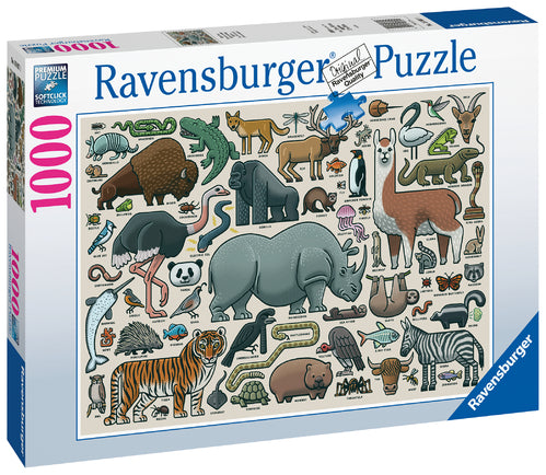 Ravensburger Puzzle 1000pc - You Wild Animal