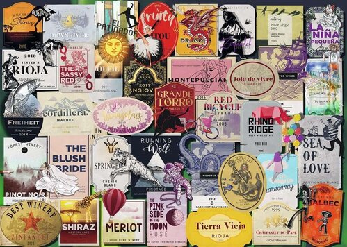 Ravensburger Puzzle 1000pc - Wine Labels
