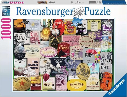 Ravensburger Puzzle 1000pc - Wine Labels