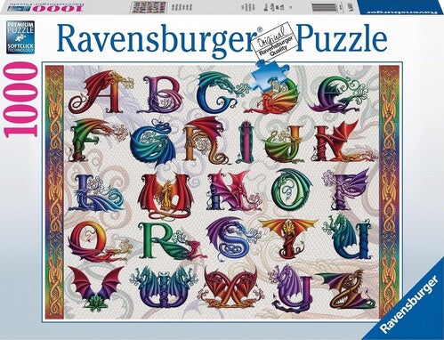 Ravensburger Puzzle 1000pc - Dragon Alphabet