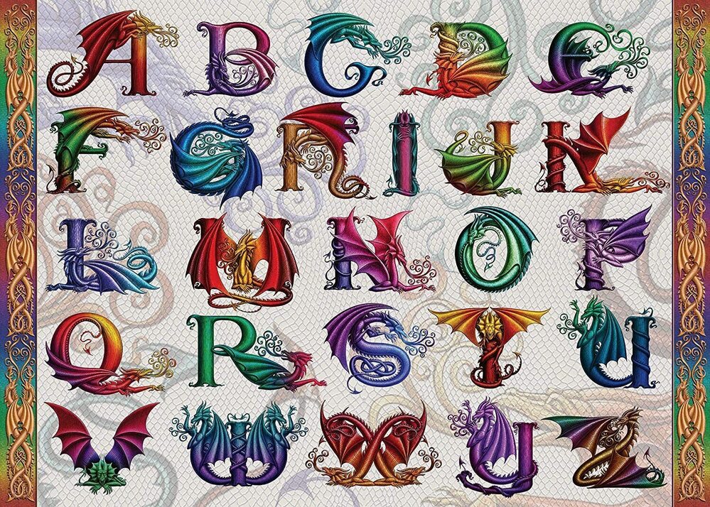 Ravensburger Puzzle 1000pc - Dragon Alphabet