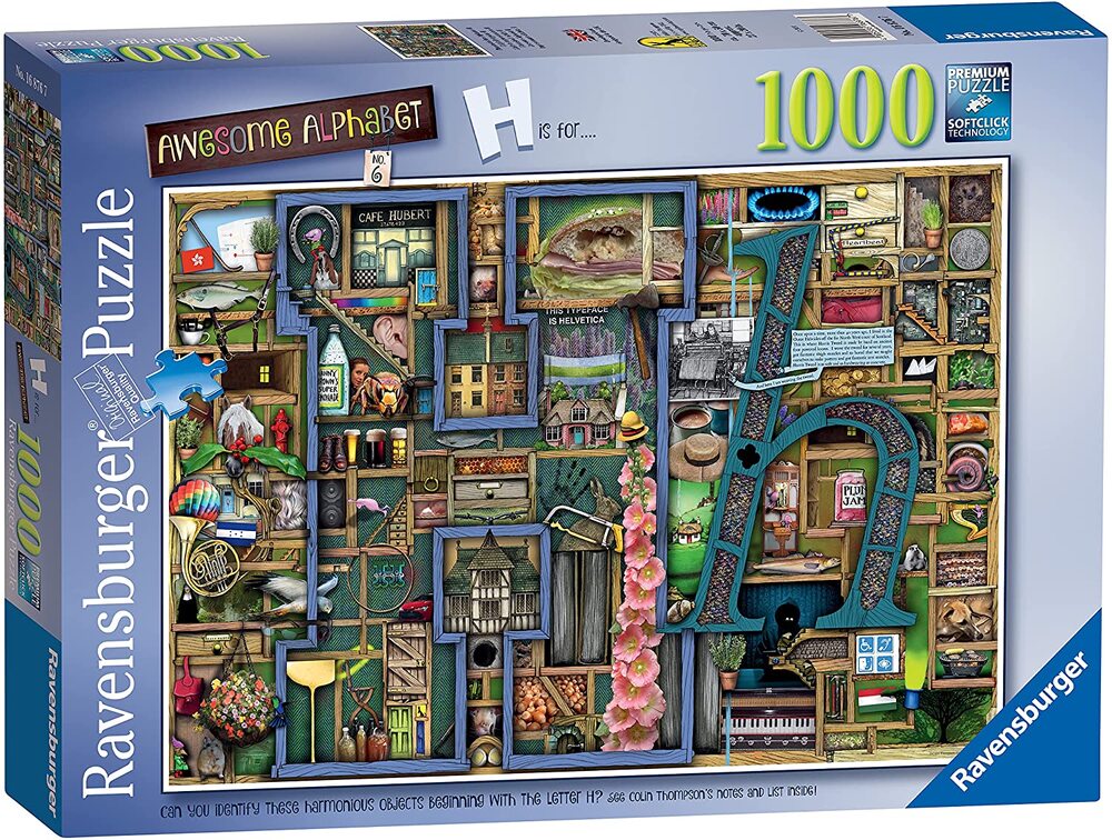 Ravensburger Puzzle 1000pc - Awesome Alphabet H