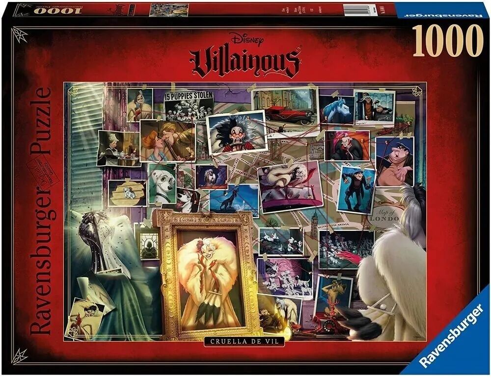 Ravensburger Puzzle 1000pc - Disney Villainous Cruella Deville