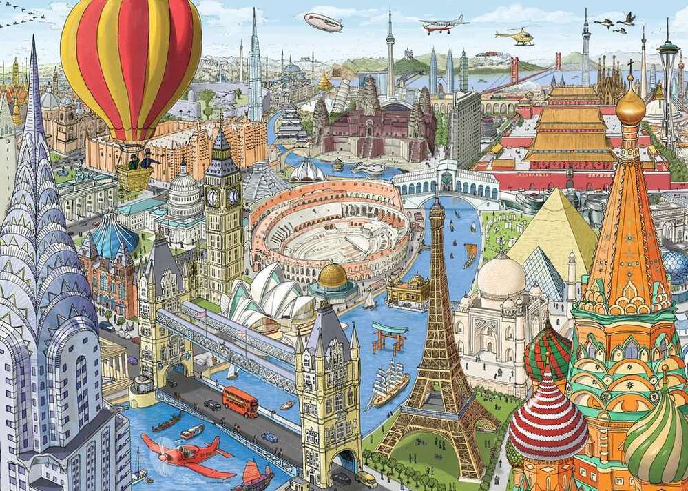 Ravensburger Puzzle 1000pc - Around The World in 80 Days