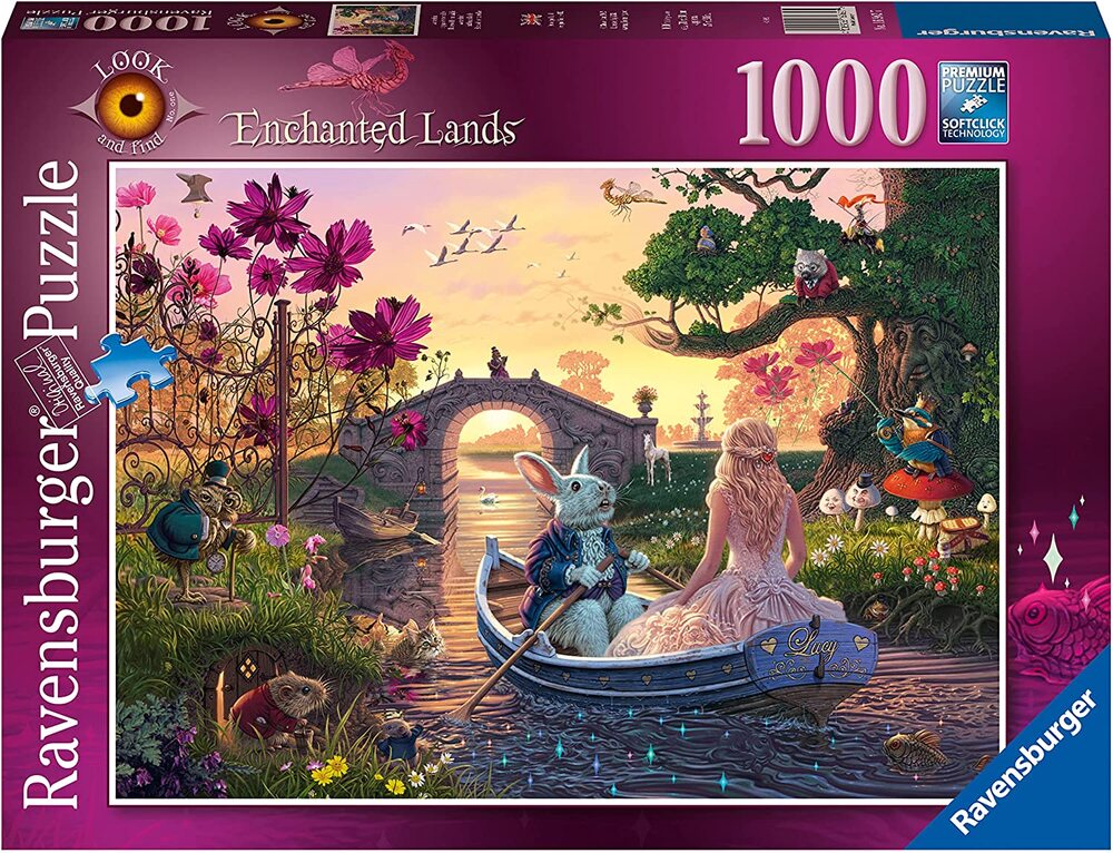 Ravensburger Puzzle 1000pc - Look And Find - Enchanted Lands