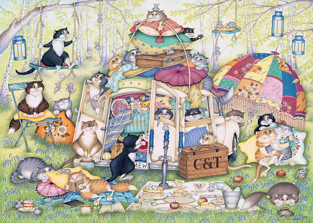 Ravensburger Puzzle 1000pc - Crazy Cats The Good Life